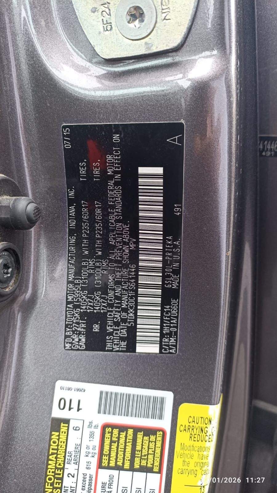 2015 Toyota Sienna