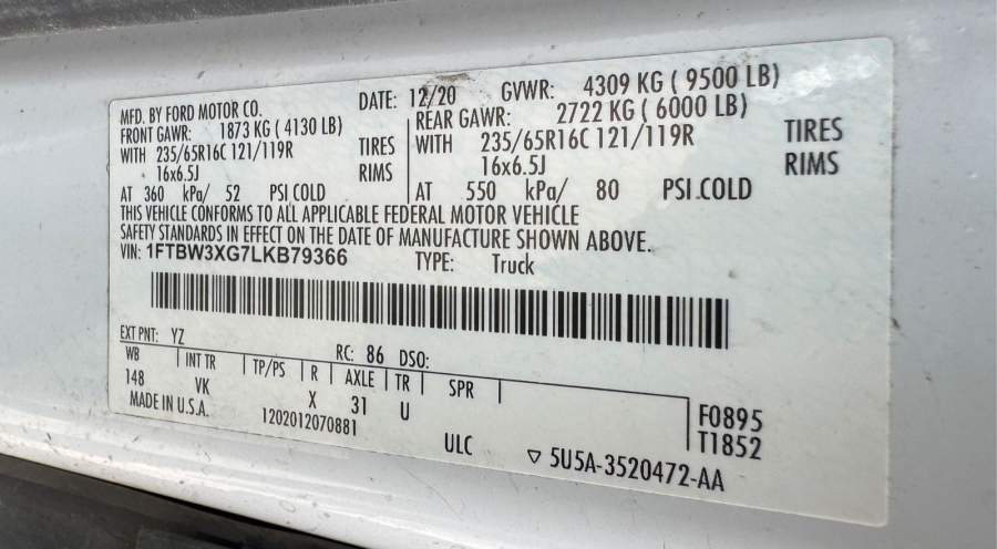 2020 Ford Transit 350
