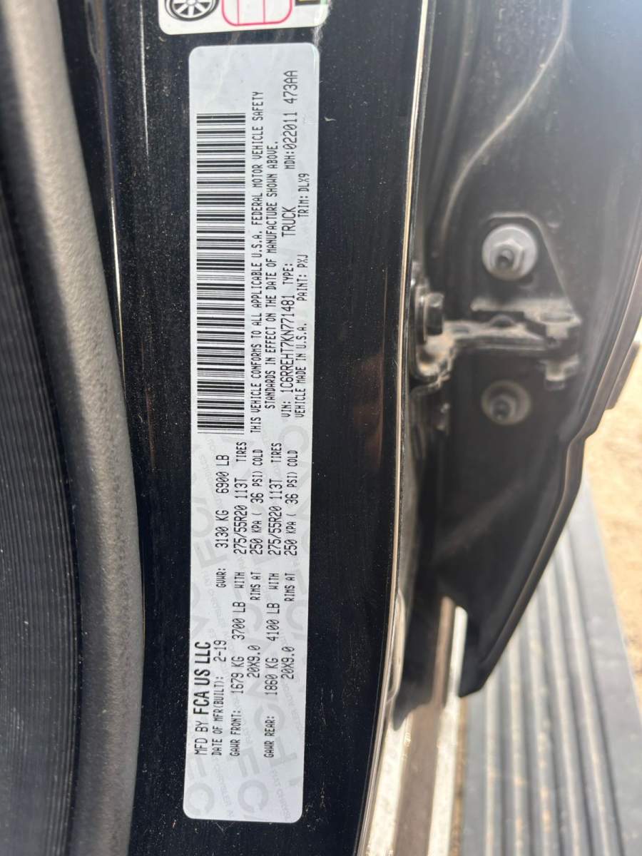 2019 RAM 1500