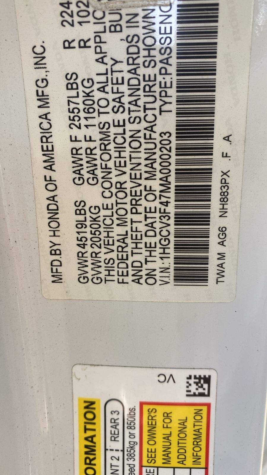2021 Honda Accord