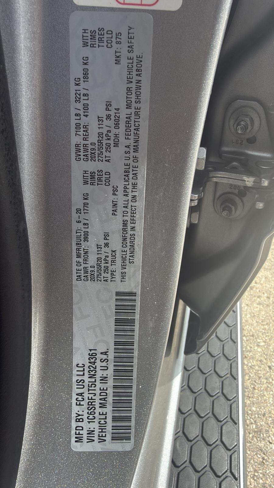 2020 RAM 1500