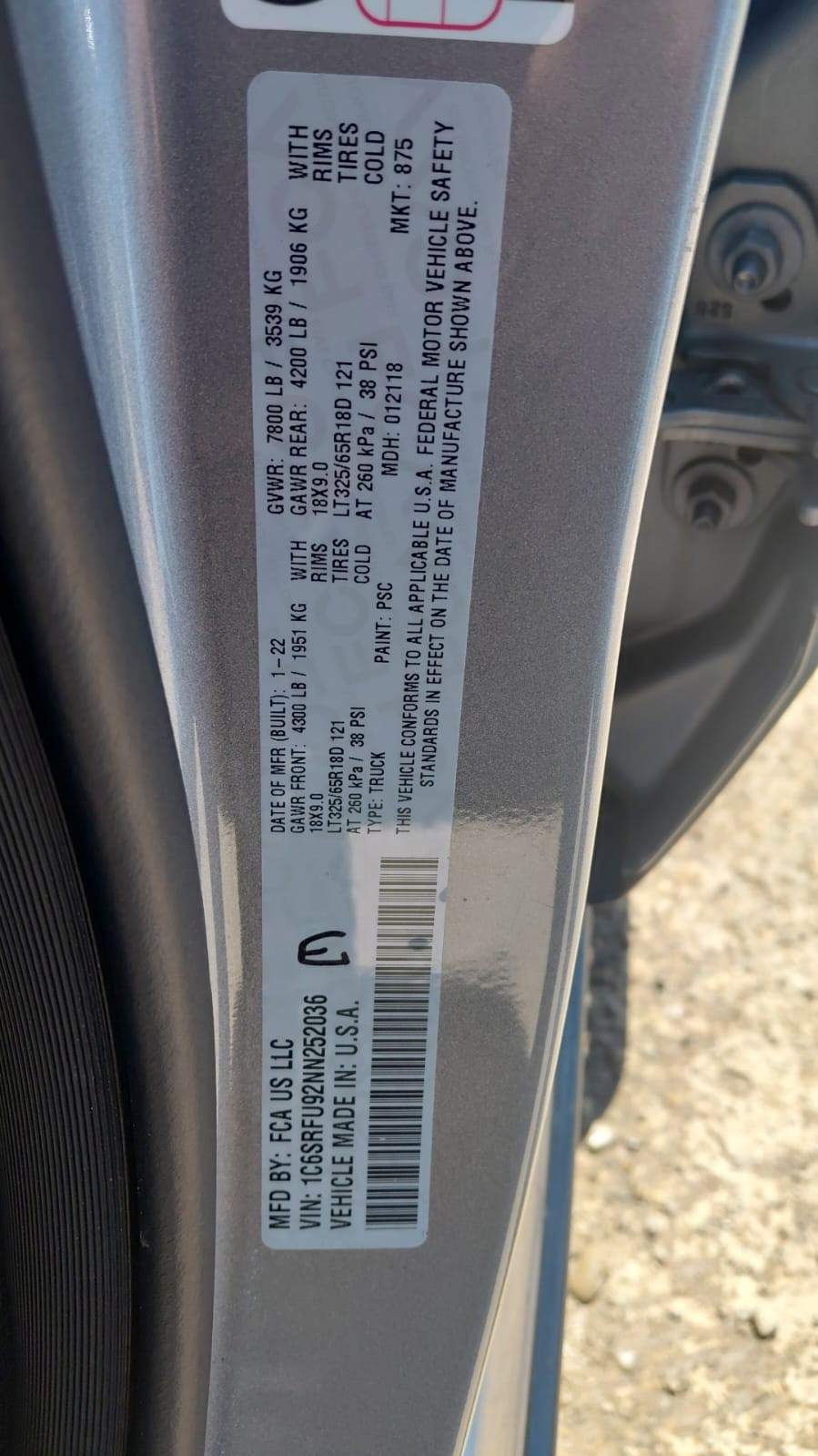 2022 RAM 1500
