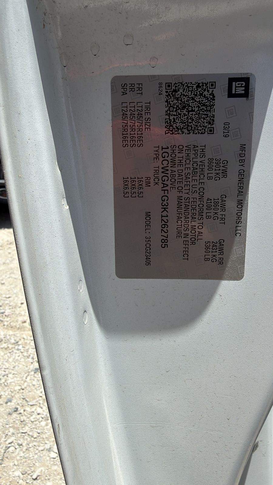 2019 Chevrolet Express 2500