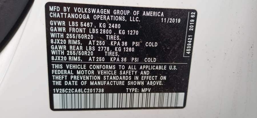 2020 Volkswagen Atlas