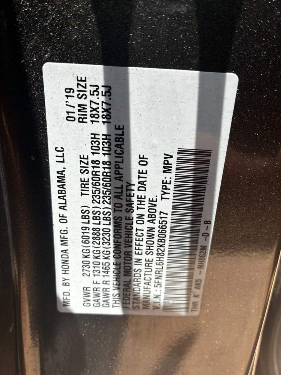 2019 Honda Odyssey