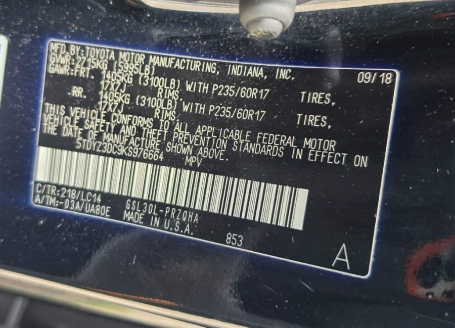 2019 Toyota Sienna