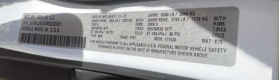 2021 Jeep Grand Cherokee L