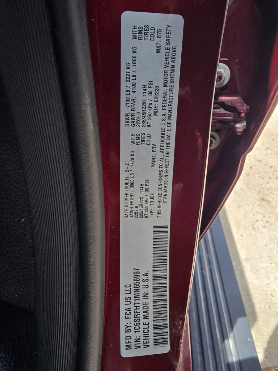 2021 RAM 1500