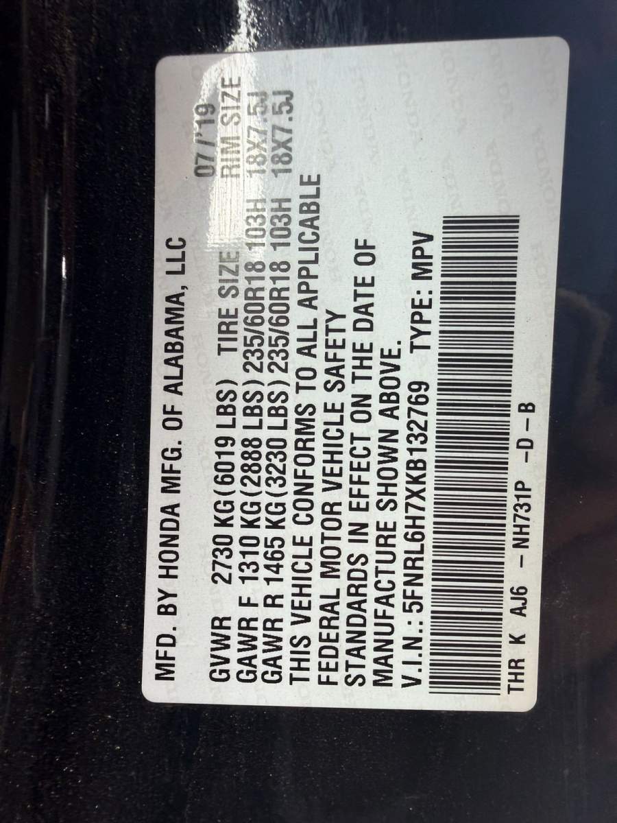 2019 Honda Odyssey