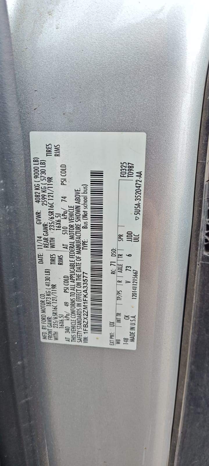 2015 Ford Transit 350