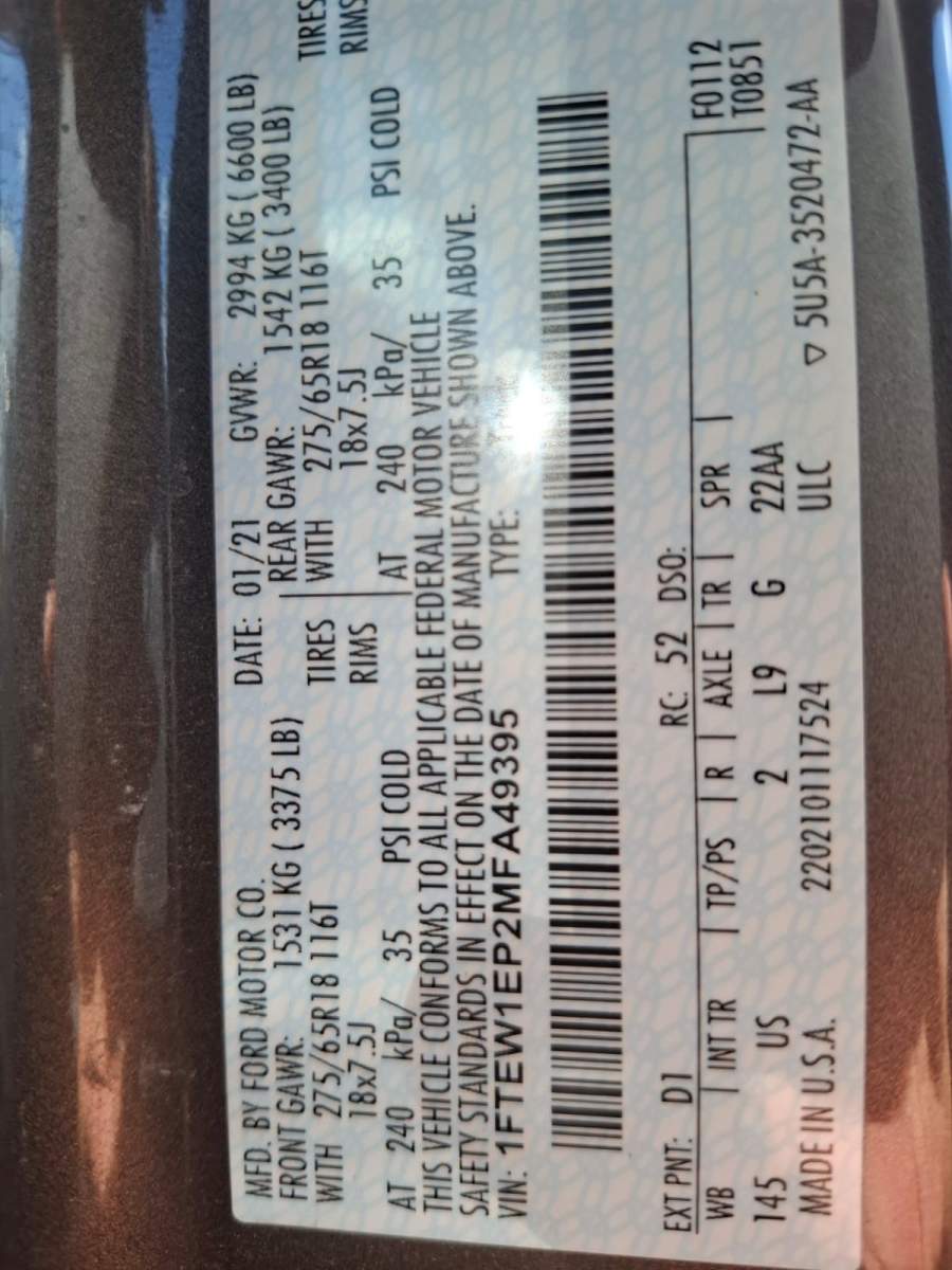 2021 Ford F-150