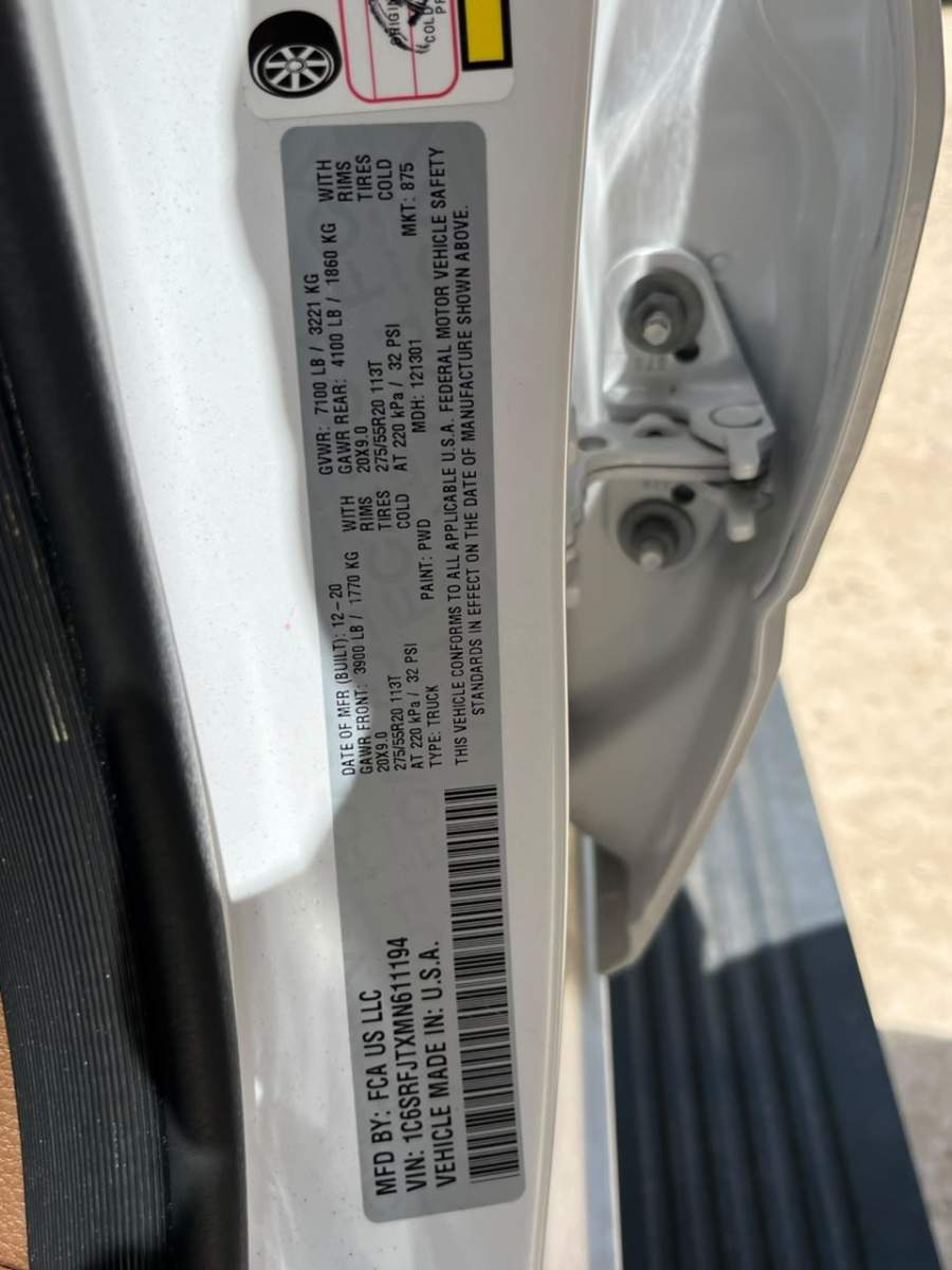 2021 RAM 1500
