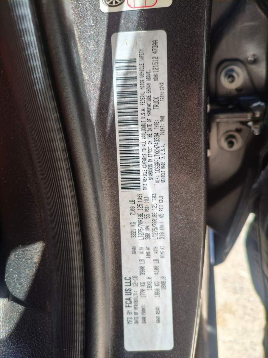 2019 RAM 1500