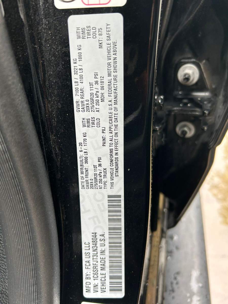 2020 RAM 1500