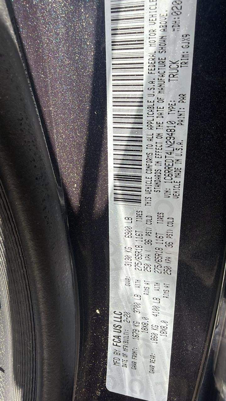 2020 RAM 150 LARAMIE