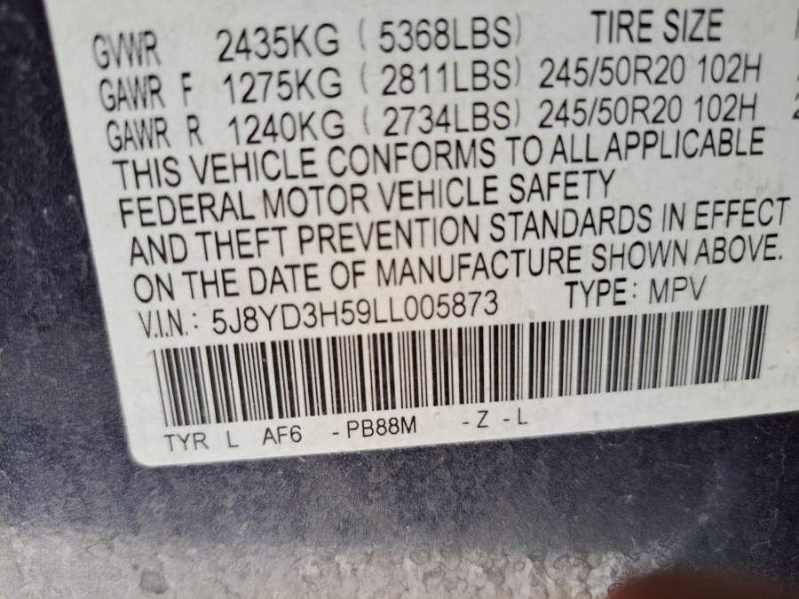 2020 Acura MDX W/TECH