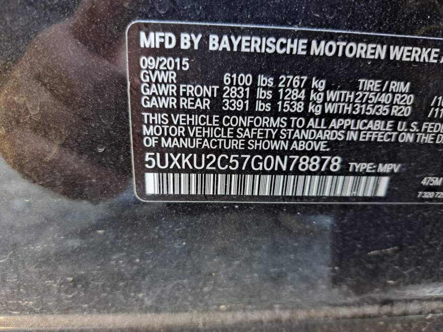 2016 BMW X6 XDRIVE35I