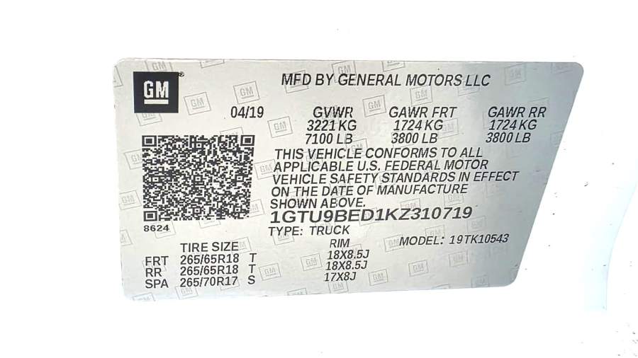 2019 GMC Sierra 1500
