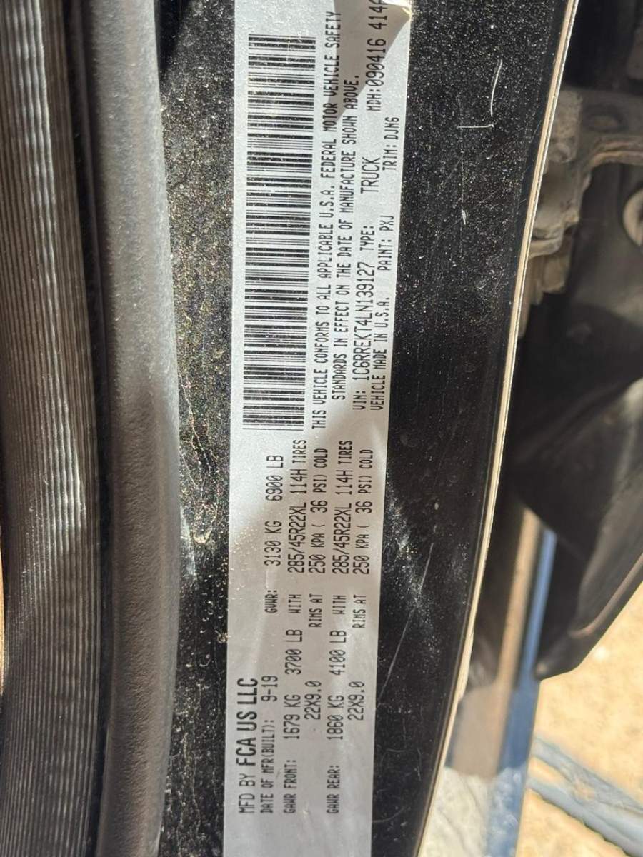 2020 RAM 1500