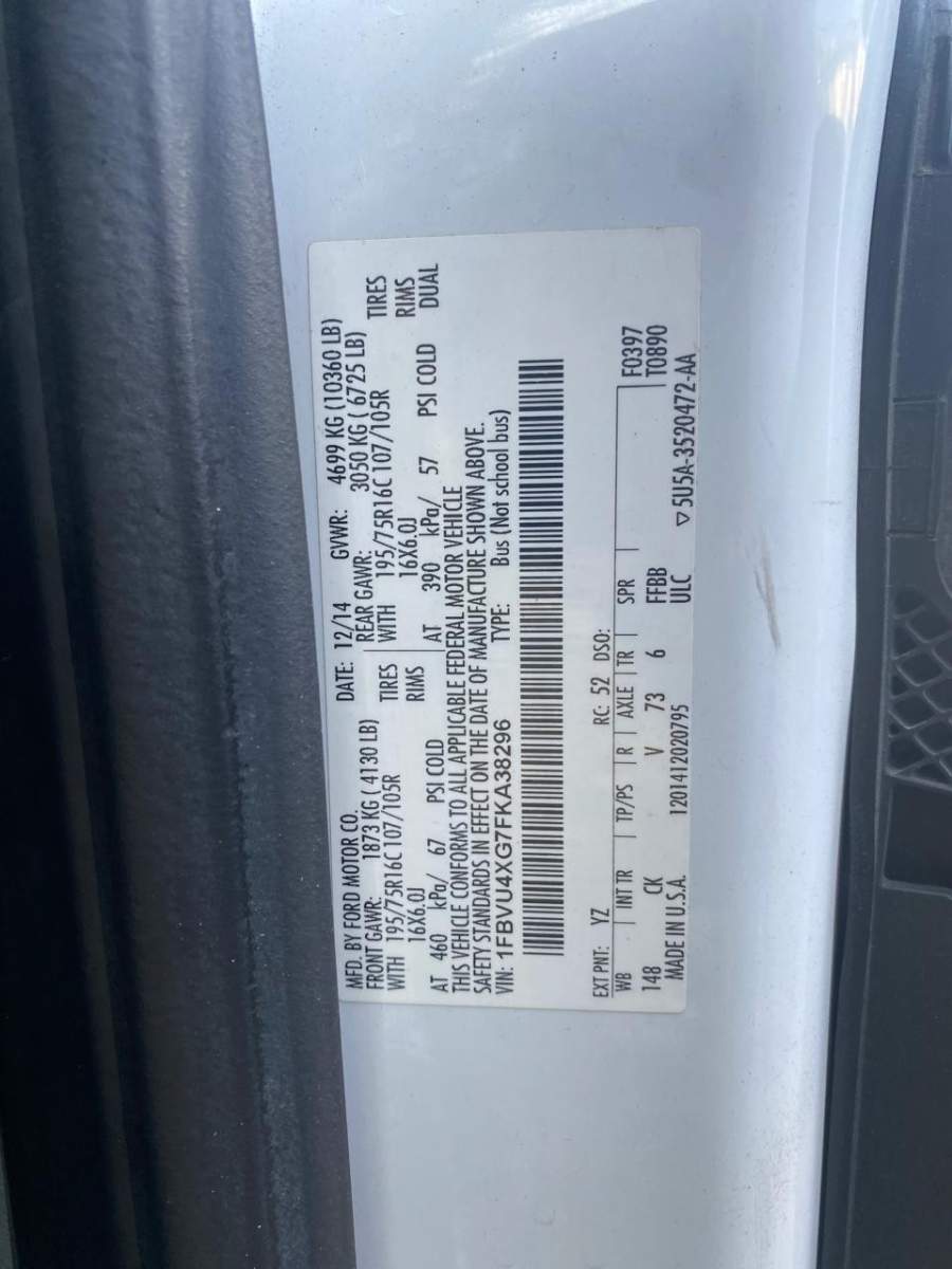 2015 Ford Transit 350 HD XL/XLT