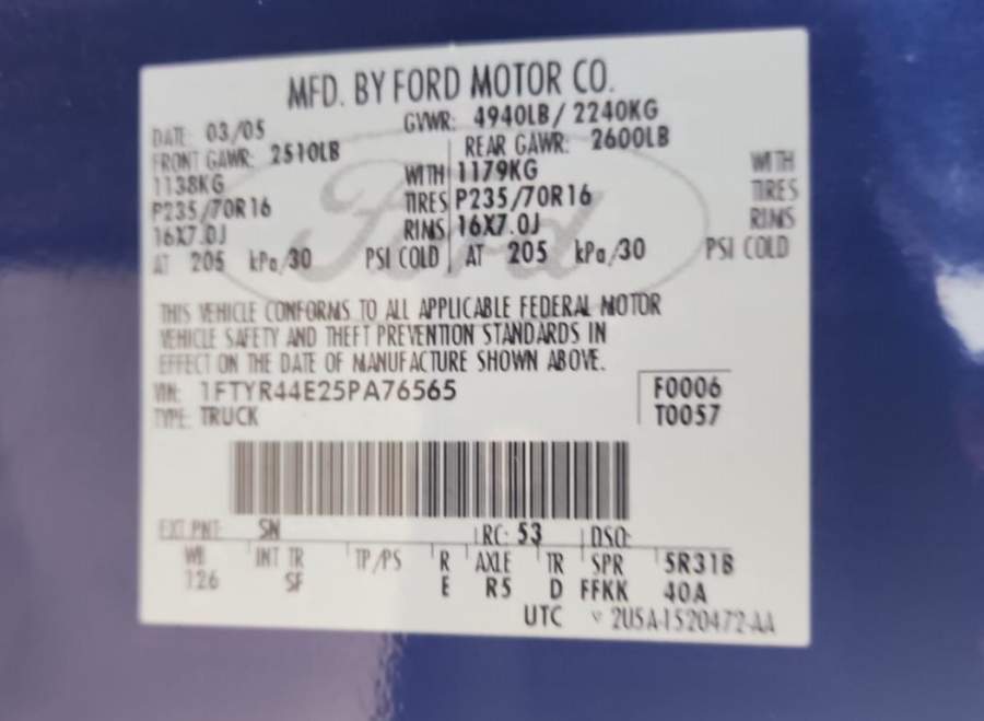 2005 Ford Ranger