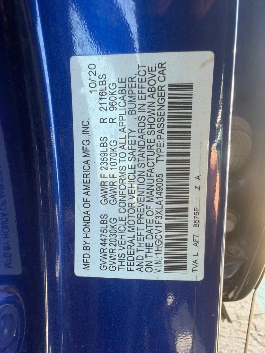 2020 Honda Accord
