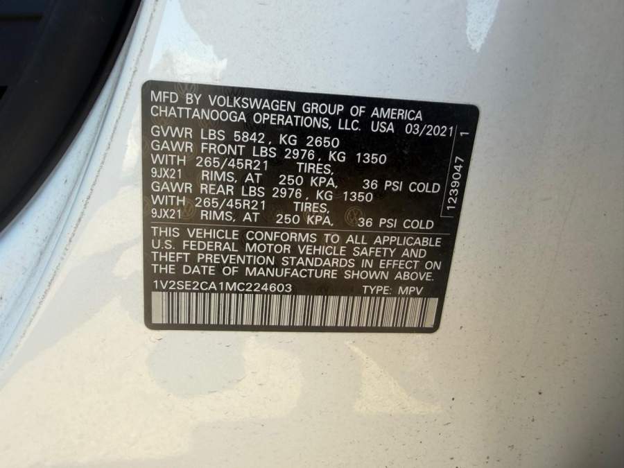 2021 Volkswagen Atlas Cross Sport