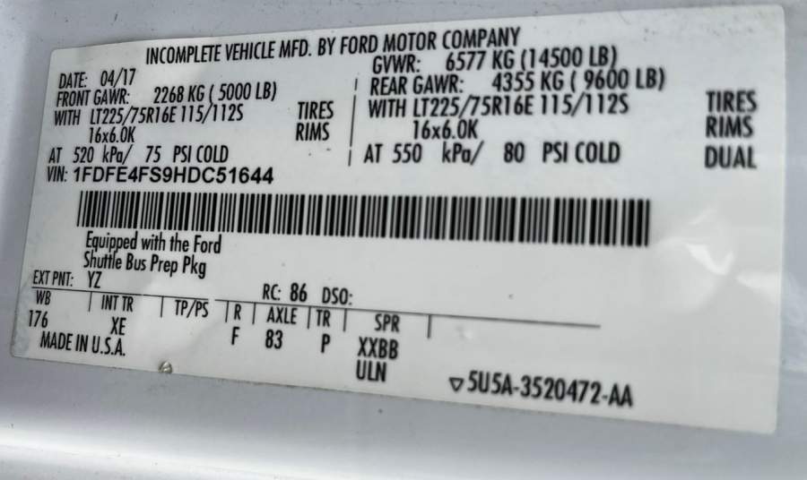 2017 Ford E-450