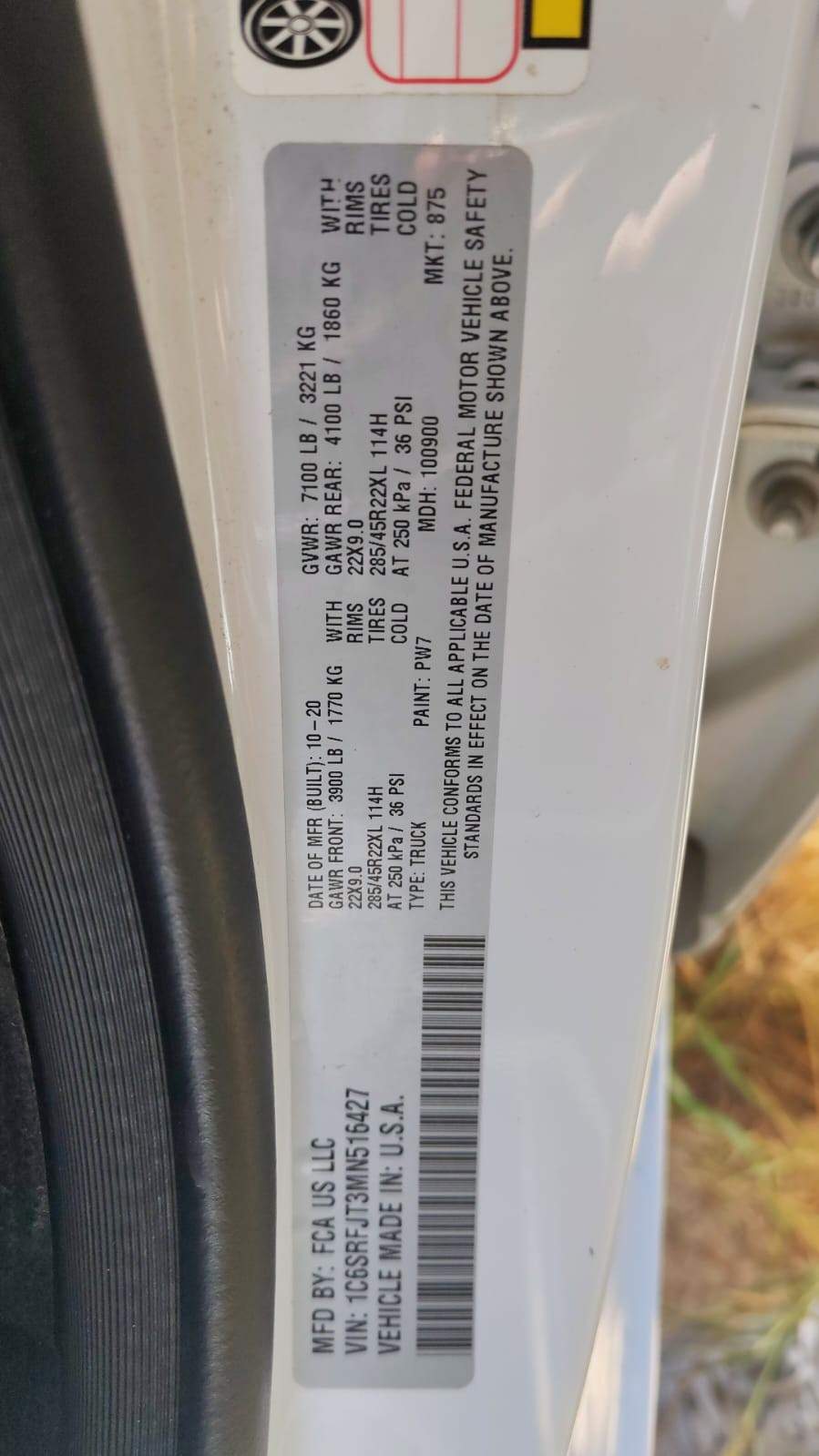 2021 RAM 1500