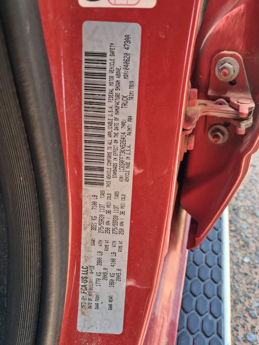 2019 RAM 1500