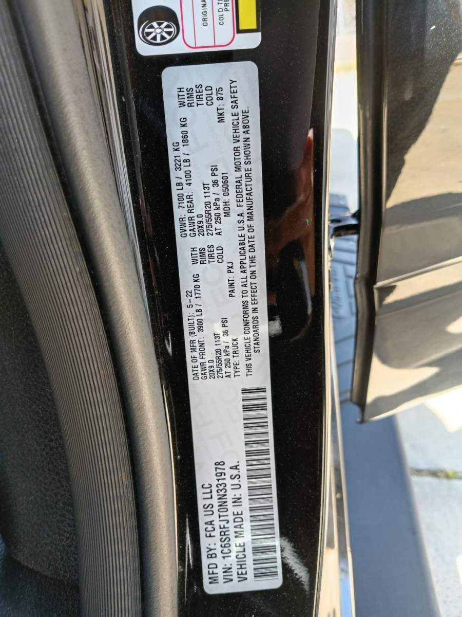 2022 RAM 1500
