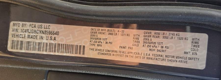 2022 Jeep Grand Cherokee