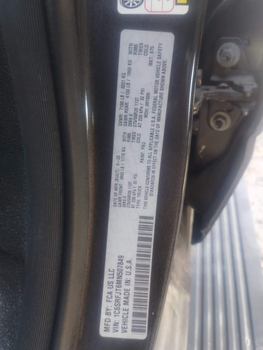 2021 RAM 1500