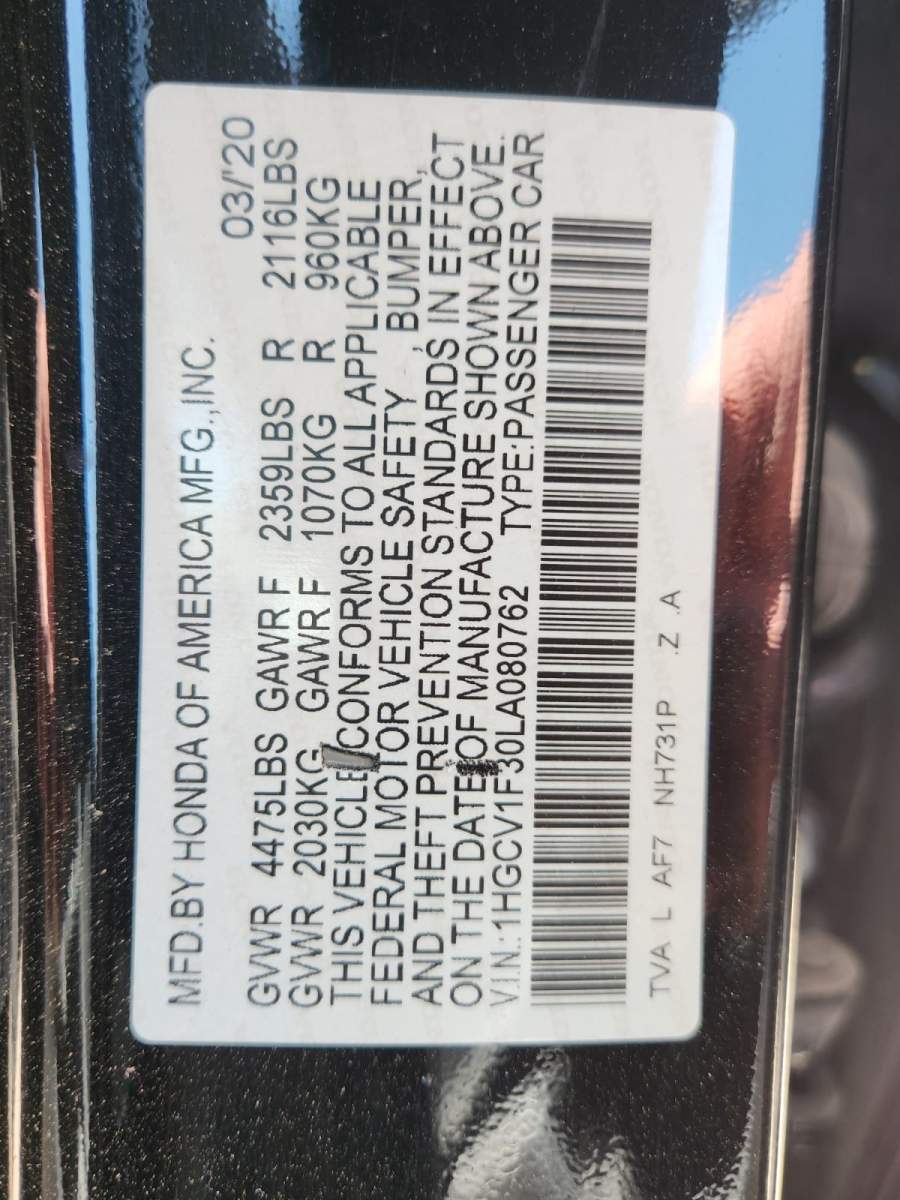 2020 Honda Accord