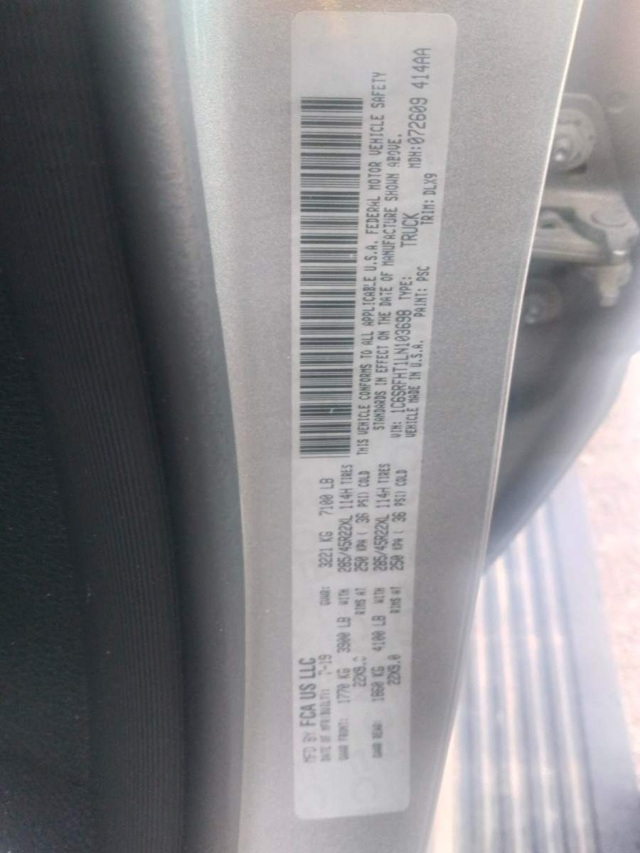 2020 RAM 1500