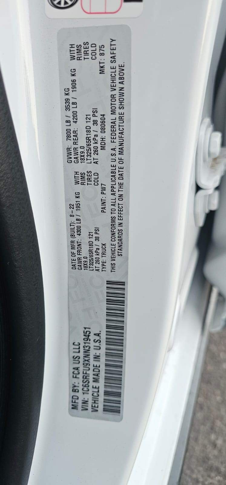 2022 RAM 1500