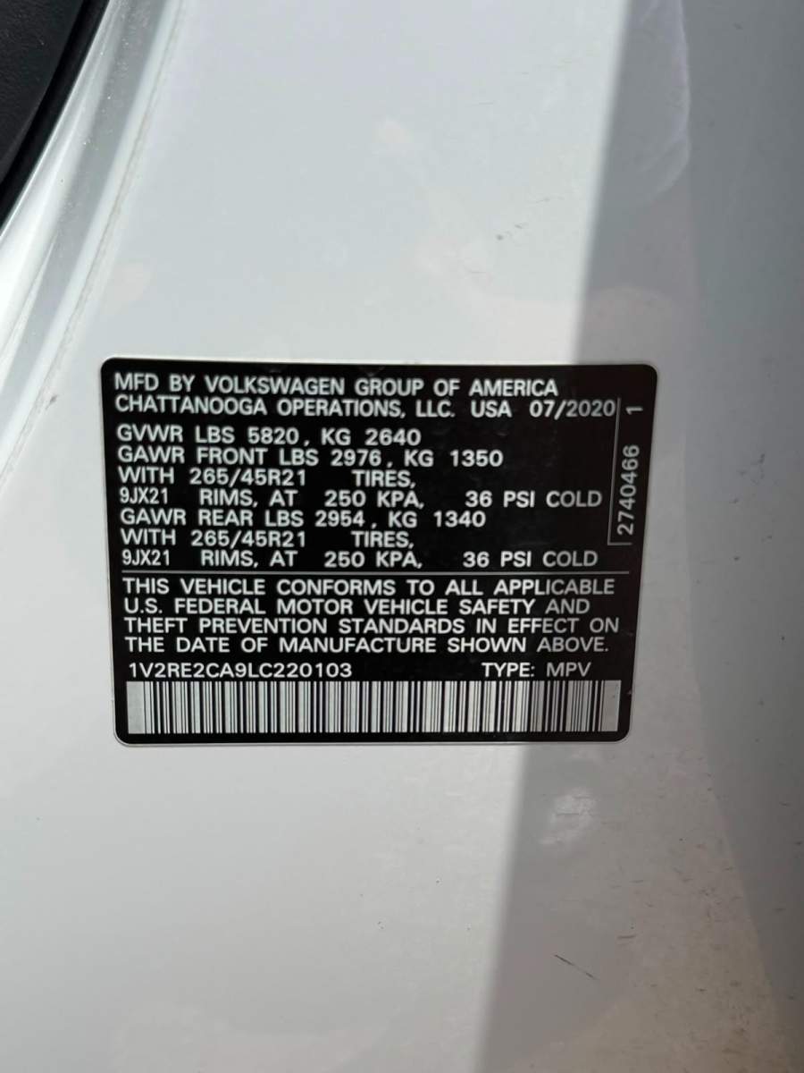 2020 Volkswagen Atlas Cross Sport