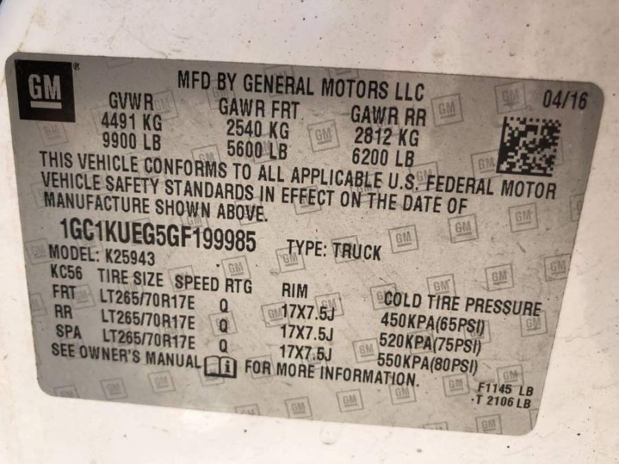 2016 Chevrolet Silverado 2500HD
