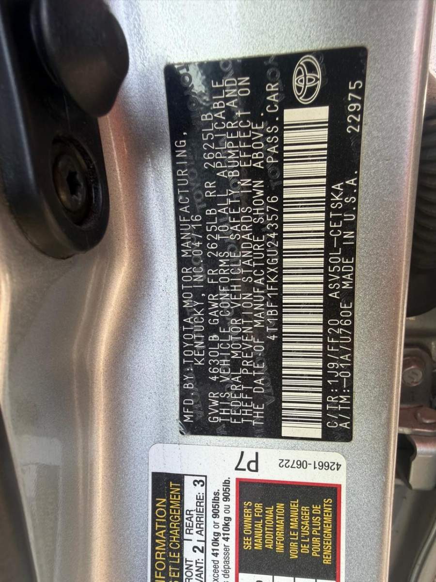 2016 Toyota Camry
