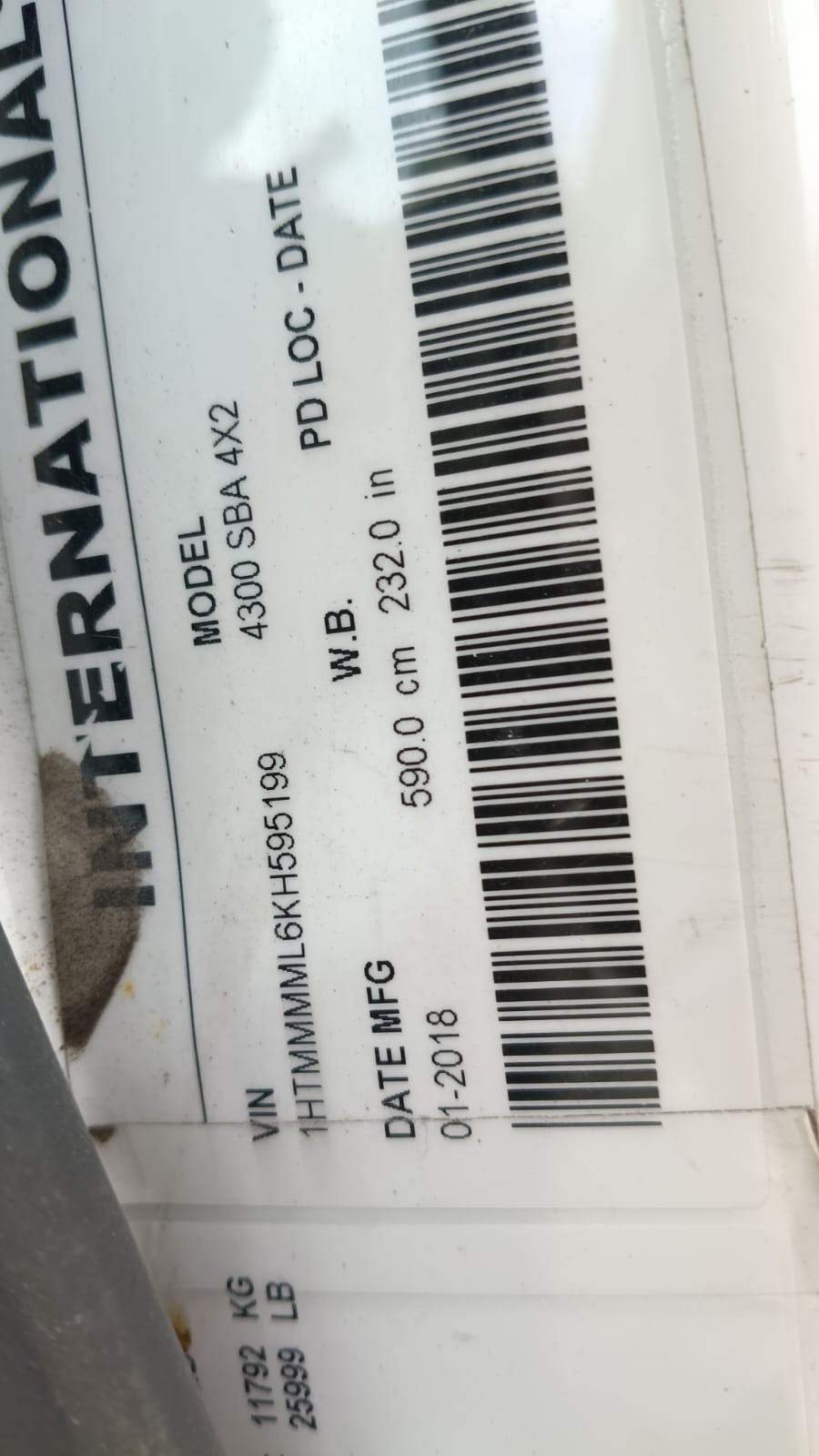 2019 International DURASTAR 4300