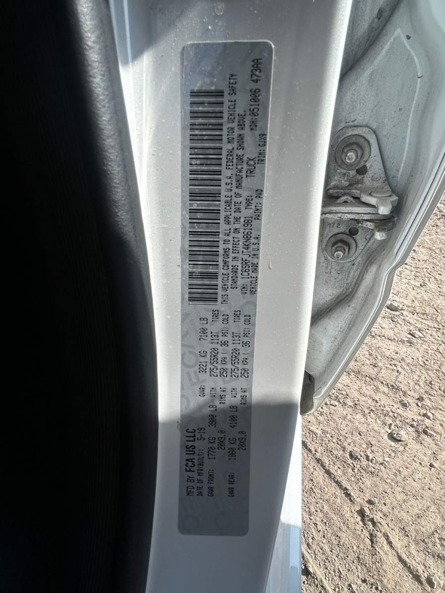 2019 RAM 1500