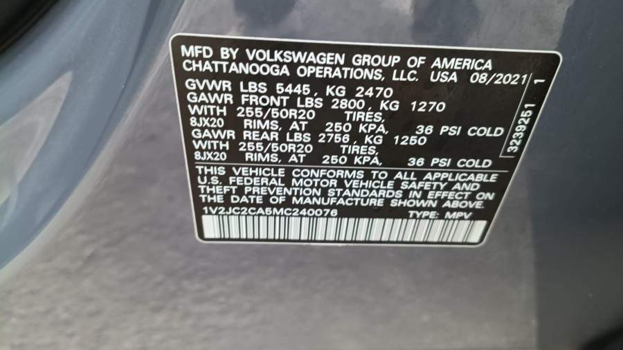 2021 Volkswagen Atlas Cross Sport