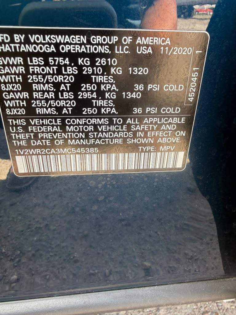 2021 Volkswagen Atlas
