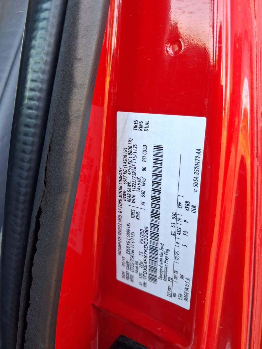 2019 Ford E-450 super duty