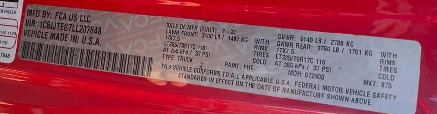 2020 Jeep Gladiator