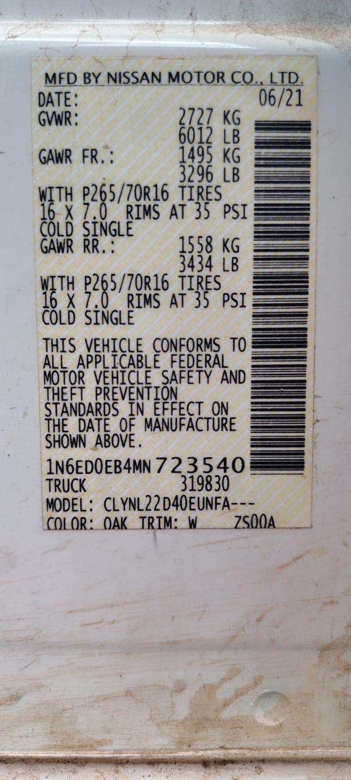 2021 Nissan Frontier