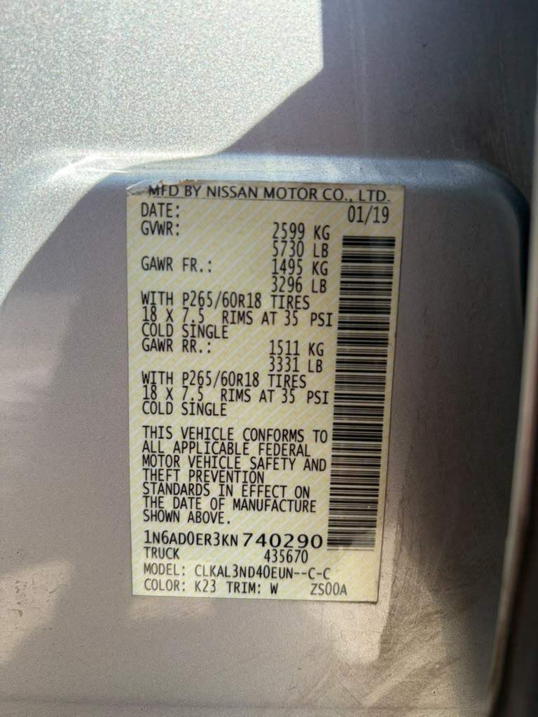 2019 Nissan Frontier