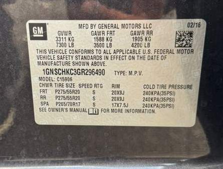 2016 Chevrolet Suburban