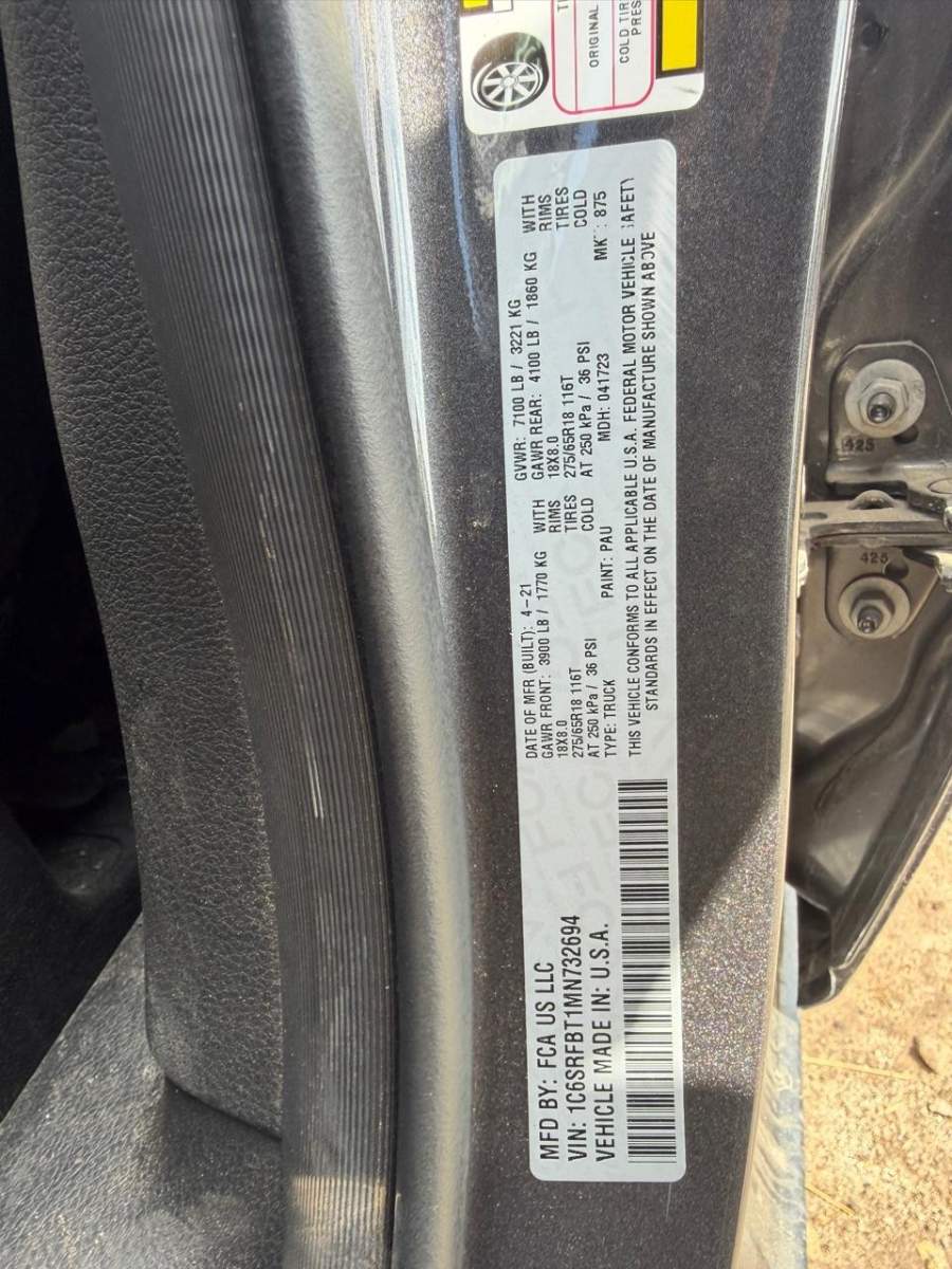 2021 RAM 1500
