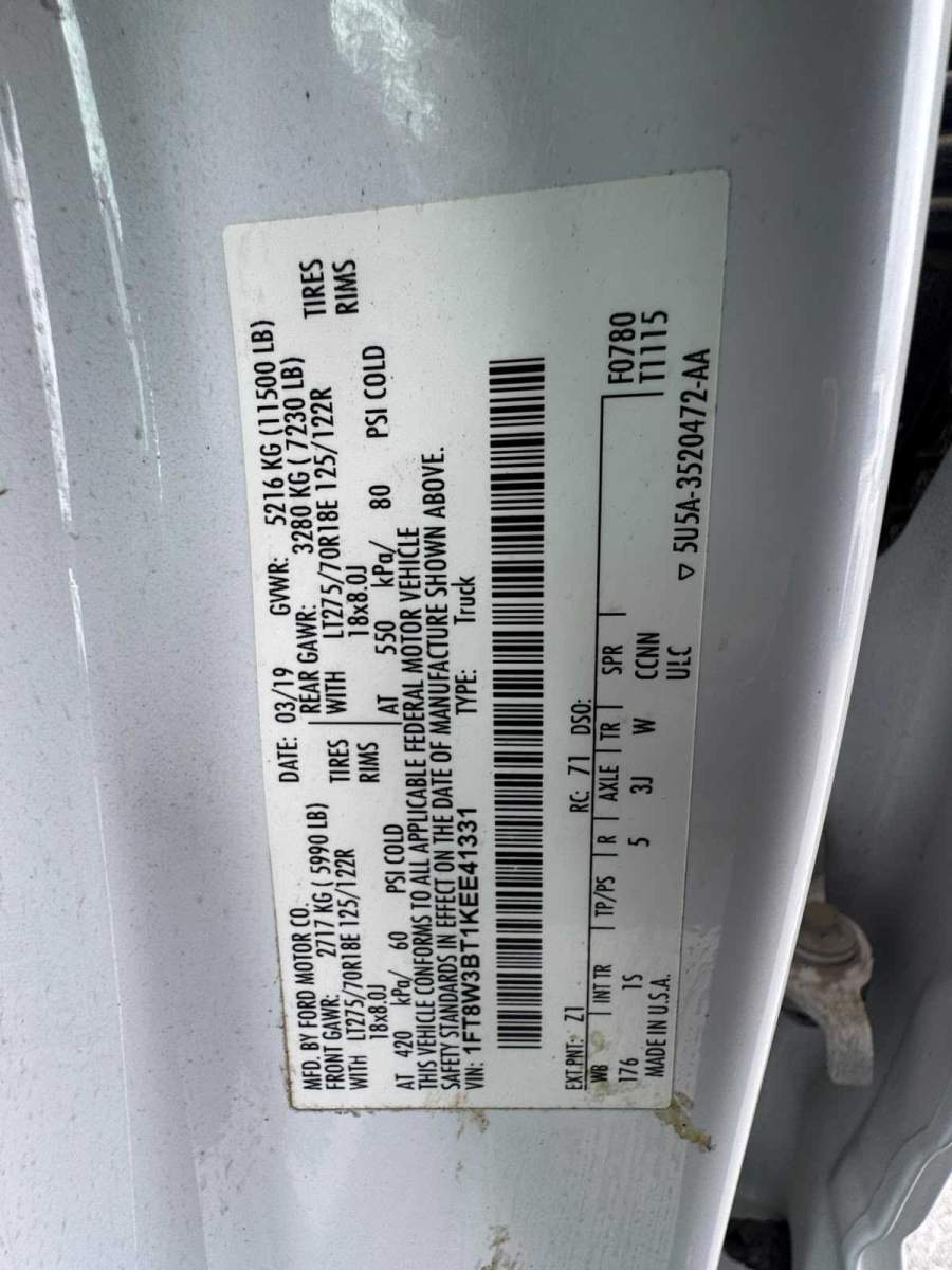 2019 Ford F-350 SUPER DUTY